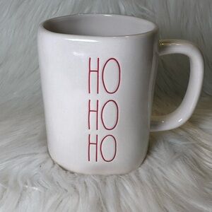 Rae Dunn White Mug with Red HO HO HO